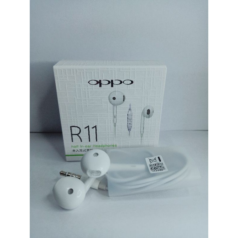 Headset Oppo R11 Stereo Bass Audio Jack 3.5mm