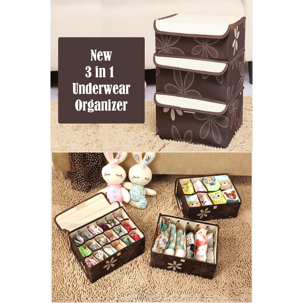 tas rak tempat menyimpan BH celana dalam pakaian dalam bra praktis muat banyak