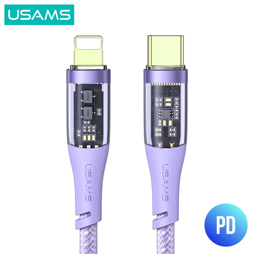 USAMS Icy Series Kabel Data Fast Charging Type C to Lightning PD 20W