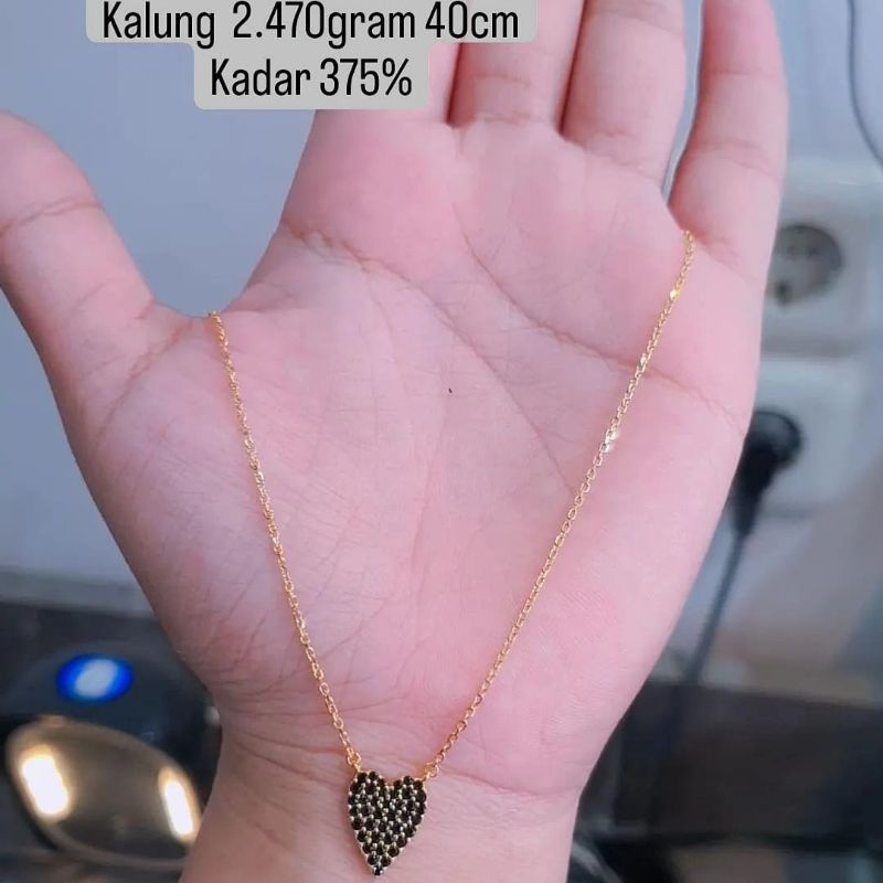 kalung liontin love kadar 375%