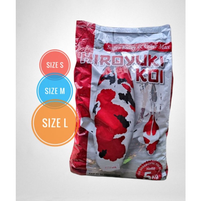 Pakan Pelet Koi Hiroyuki Super Bulky  Color max  5kg