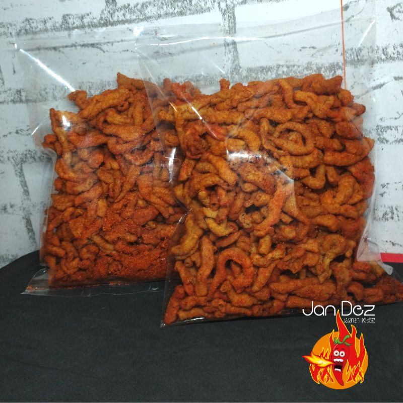 

Keripik Usus Pedas Rasa Balado | Keripik Usus Original 500gr
