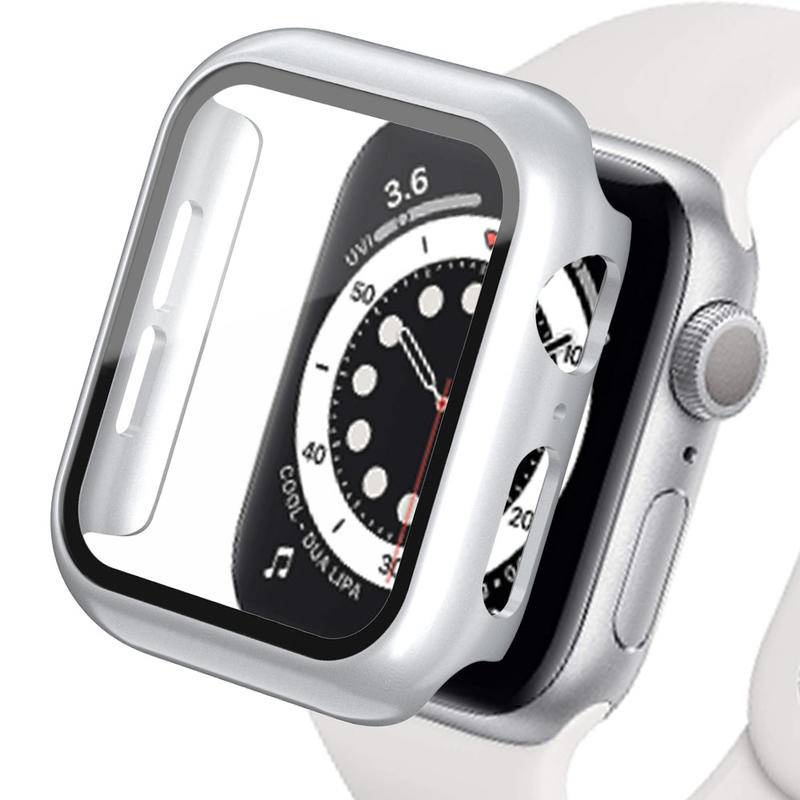 Kaca Matte + Bumper Pelindung Layar Untuk Apple Watch Seri 7 41mm 45mm iWatch 6 5 4 SE 3 2 1 38 40 42 44mm