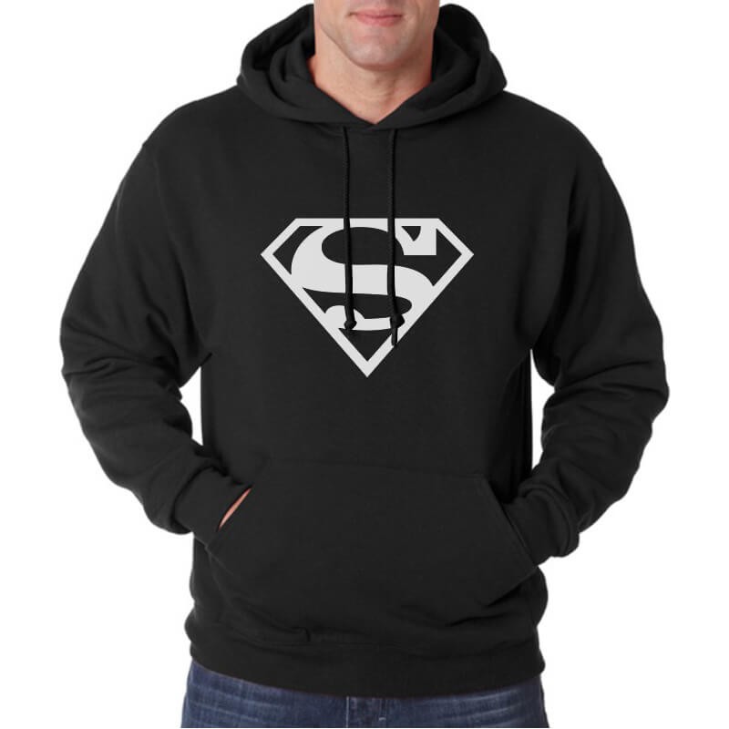 Jaket Hoodie SUPERMAN Hitam Abu All Size - Big Size - Size S M L XL XXL XXXL XXXXL XXXXXL/Cowok Cewk