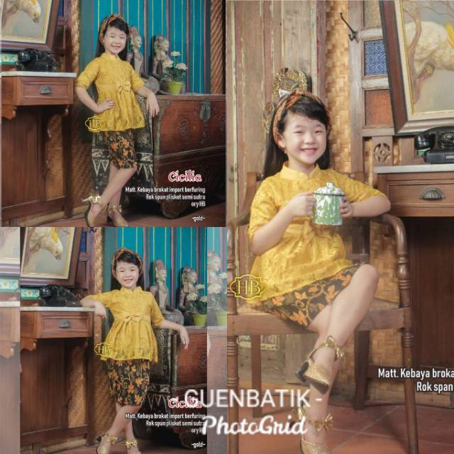 CICILIA SET KEBAYA BRUKAT ANAK ORI BEST SELLER