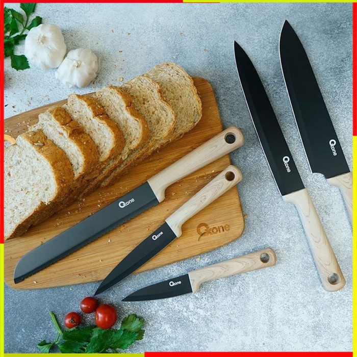 PISAU SET OXONE STAINLESS OX501 SET PISAU PISO PEMOTONG DAGING SAYUR ROTI KECIL TAJAM PAKET PISAU DA