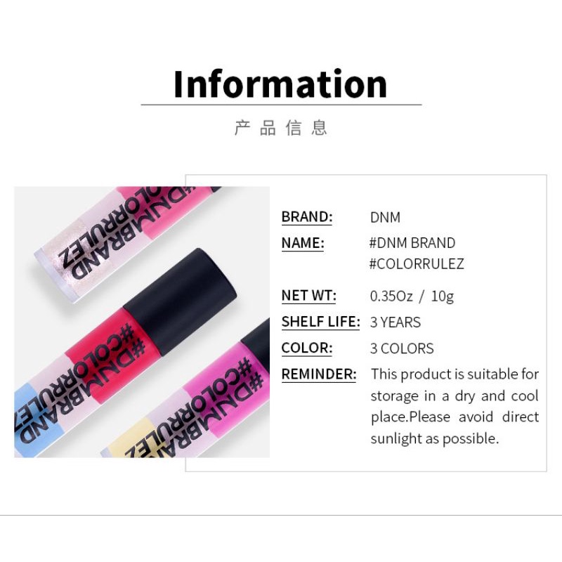 Color Rulez DNM Lip Glaze Waterproof Lip Cream Moisturizing Original Murah