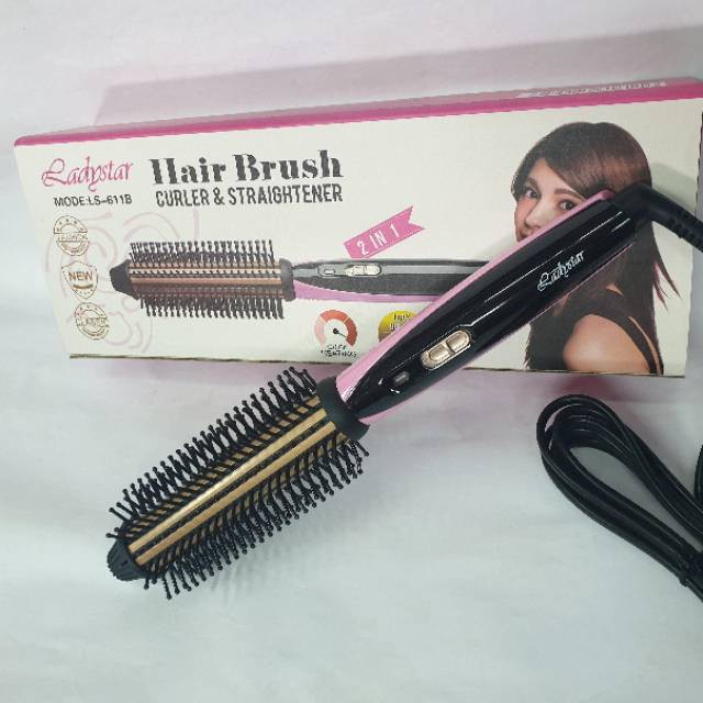 ORIGINALLADYSTAR  HAIR BRUSH CURLER LS-611 &amp; STRAIGHTENER / CATOKAN SISIR RAMBUT/  SISIR BLOW AWET