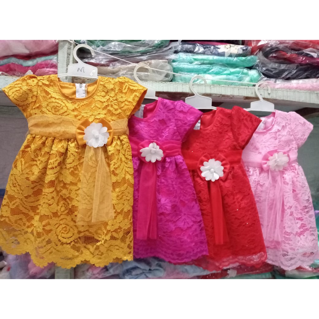 GAUN BROKAT CORDBABY GLITTER MODEL BUNGA SAMPING