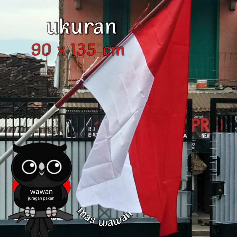 BENDERA MERAH PUTIH UKURAN 90 X 135 CM