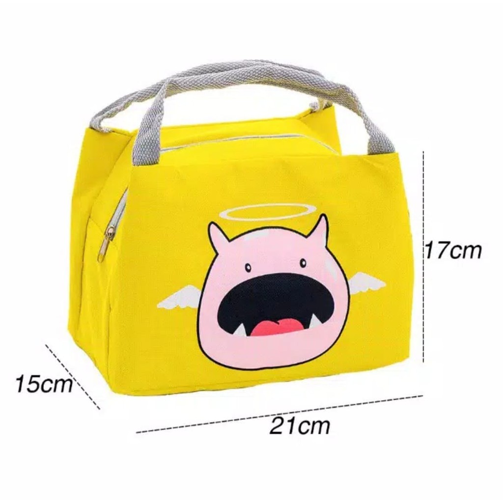 KOREA HAND LUNCH BAG TAS BEKAL KARAKTER LUCU BUAT ANAK KANTOR SEKOLAH TA-02