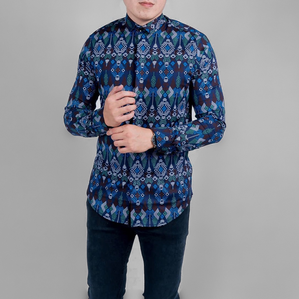 DGM Fashion New Arrival Distro Batik Pria Bordir Sogan Batikaf Notoarto Batik Ipnu-Ippnu Hem Pria-5896