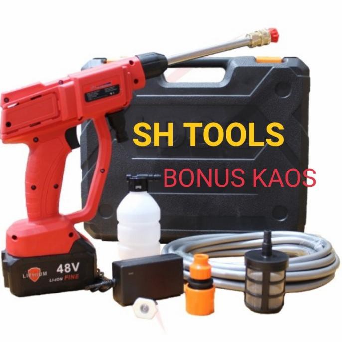 JET CLEANER CORDLESS 48 VOLT MESIN STEAM CUCI MOBIL MOTOR AC BATRE