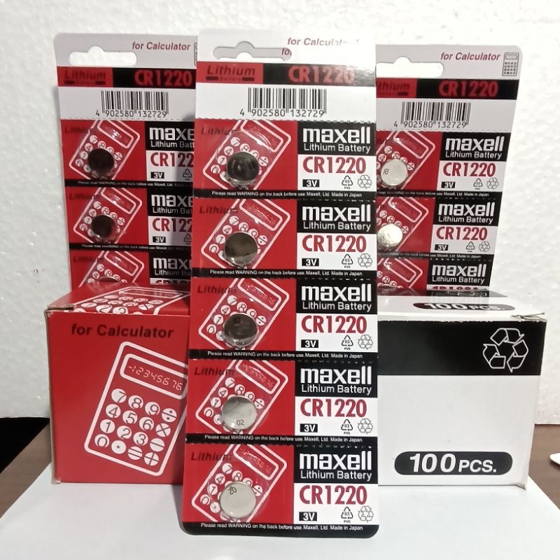 batre baterai maxell CR 1220 / 1220 / 3volt MAXELL ORIGINAL baterai jam tangan original batre lampu