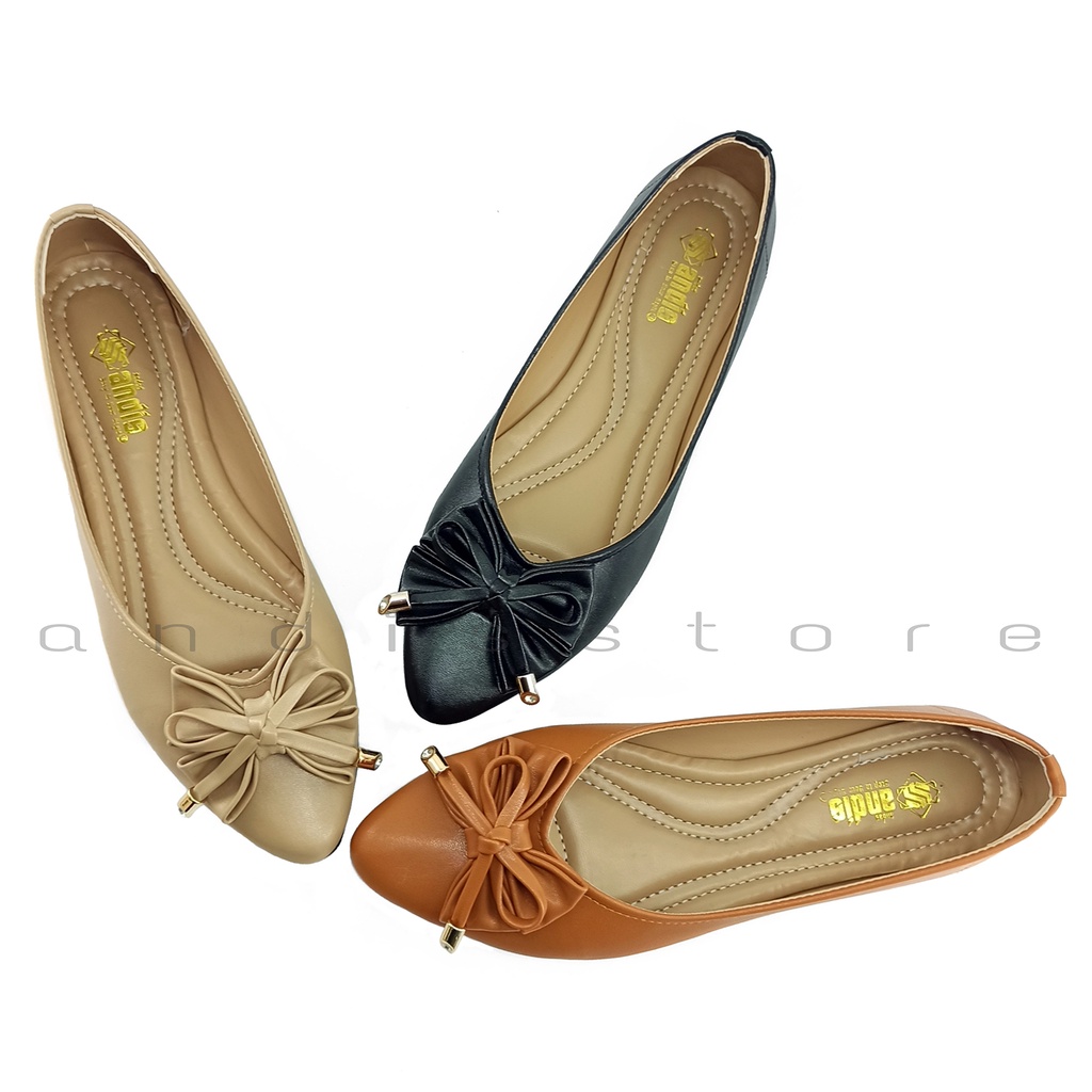 Sepatu Wanita Flat Shoes Ballerina Andis SR 02