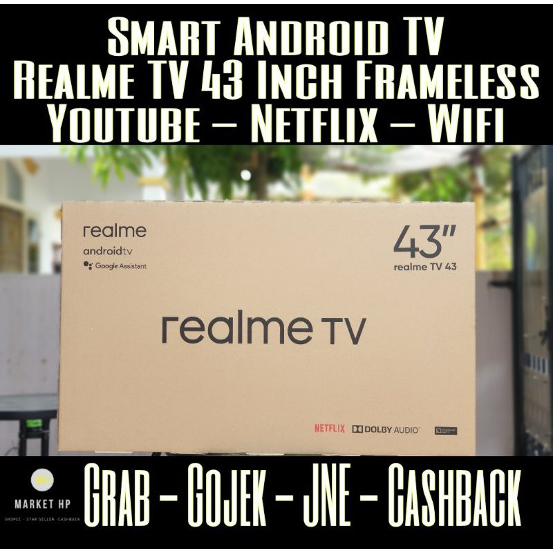 Realme TV Smart Android TV 43 Inch FULL HD Garansi Resmi (MEDAN/LUAR KOTA)