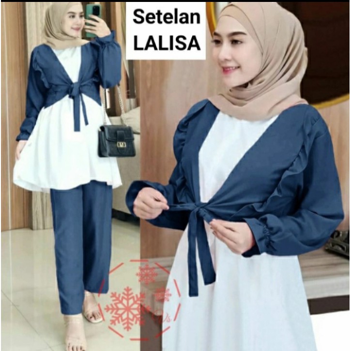 Setcel Baju Rompi Busui Setelan Tunik Wanita Dewasa Polos Busui Baju Muslimah Syari Long Fashion Mur