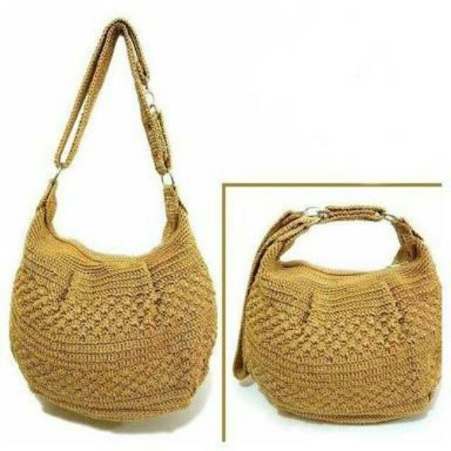 Tas Rajut Hobo Mini Full Rajut Cantik / Handmade Jogja / Tas Jogja / Tas Wanita