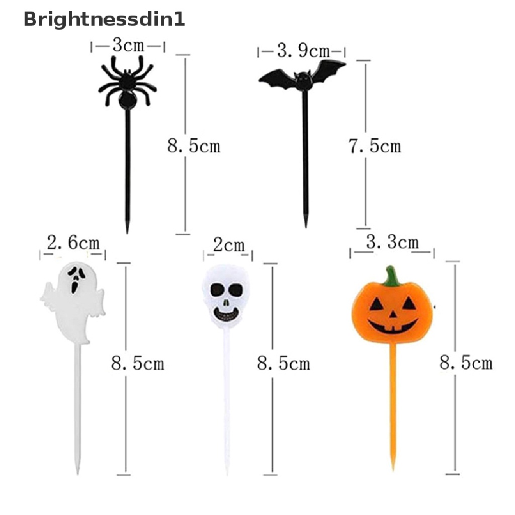 10 Pcs Tusuk Gigi Desain Kartun Halloween Untuk Anak