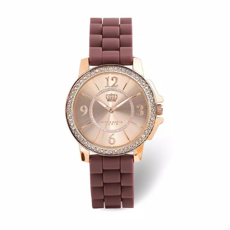 JAM SAS VELVETA SASL067D2 / JAM TANGAN WANITA SOPHIE MARTIN PARIS / JAM TANGAN RUBBER ANALOG