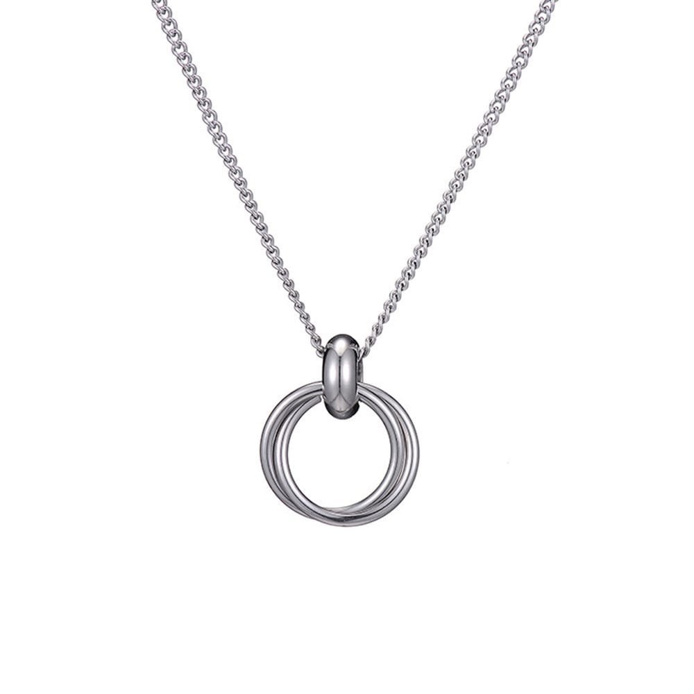 Kalung Double Ring Kalung Korea Stainless Steel Unisex