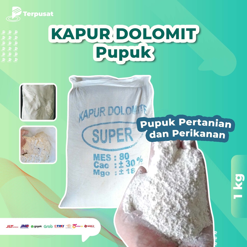 Per 1 kg Kapur Dolomit Pupuk Dolomit - Kapur untuk Pertanian Perikanan