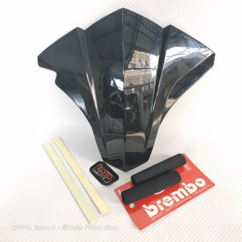 Visor Hitam Vario 110 Led Zoro Free Busa Handle Brembo