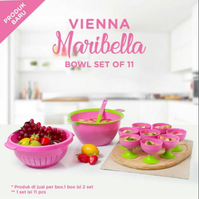 Vienna maribella wadah es buah/set