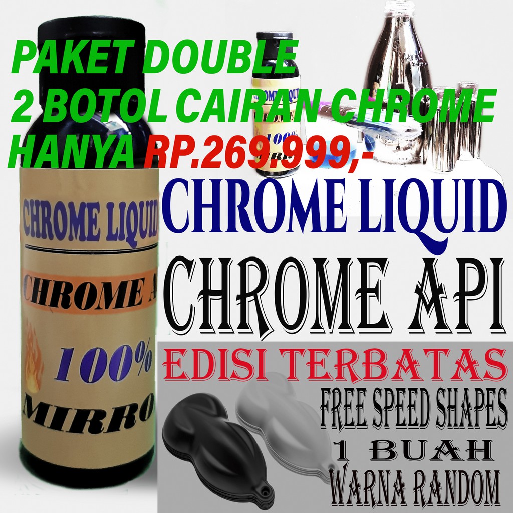 PAKET 2 BOTOL CHROME LIQUID / CHROME API / CHROME BAKAR (100 ml)