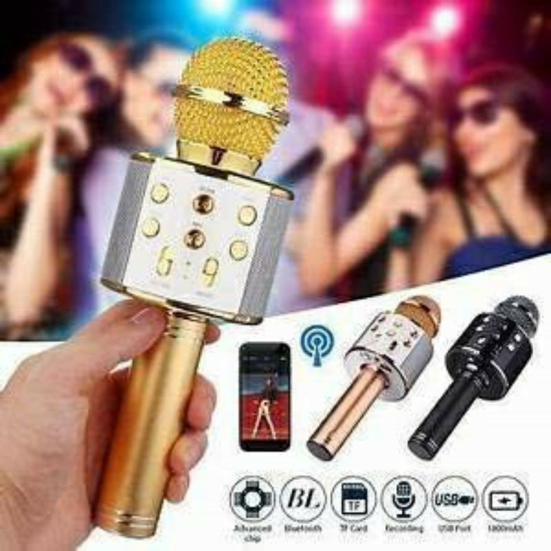 MICROFON KARAOKE WS858 / MIC KARAOKE WIRELESS BLUETOOTH WSTER WS-858