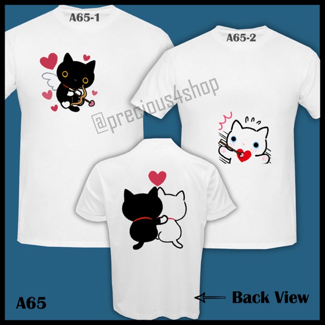 San-X Kutusita NYANKO CAT Lover | Kaos Couple | Front & Back T-Shirt