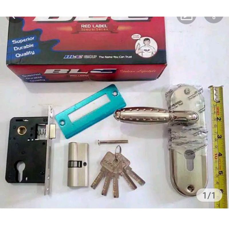 KUNCI PINTU SET KECIL GAGANG BULAT BINTIK BLC