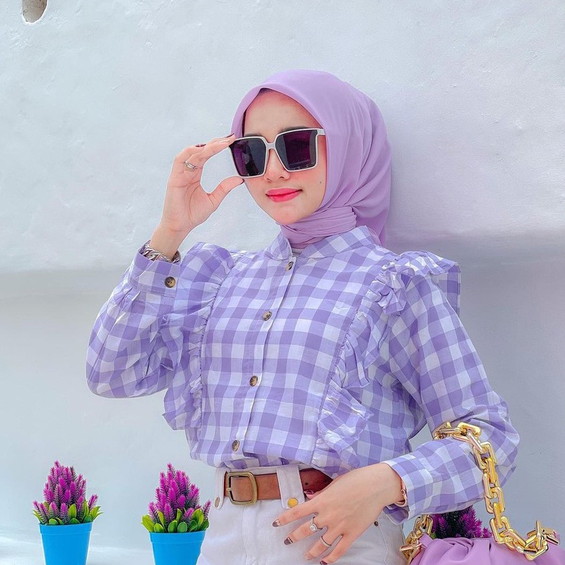 Baju Atasan Wanita Kemeja Blouse Wanita Una Top Kekinian