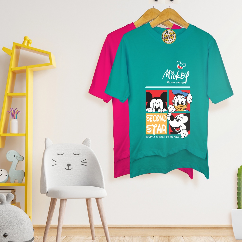 Kaos Tunik Anak Kaos Lengan 3/4 Anak Perempuan Original Secondstar /Baju Atasan Anak Combed 30s- AMR173