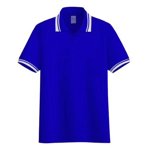 Kaos polos - Poloshirt Biru Benhur kerah stripe | kaos kerah pria polo shirt lengan pendek | atasan baju kaos seragam polos