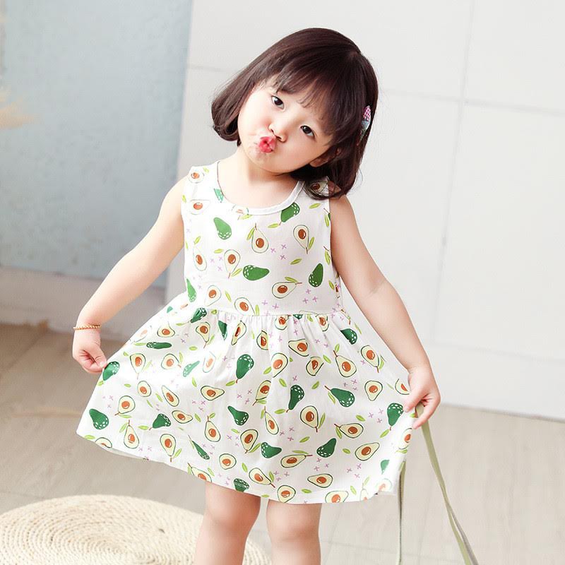 Dress Katun [ Avocado ] Anak Perempuan [ Usia 2 -5 Tahun ] HM789