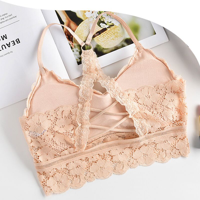 Blackpink Bra Renda Wanita Pakaian Dalam Bra Bralette Berongga Tanpa Jahitan 1222