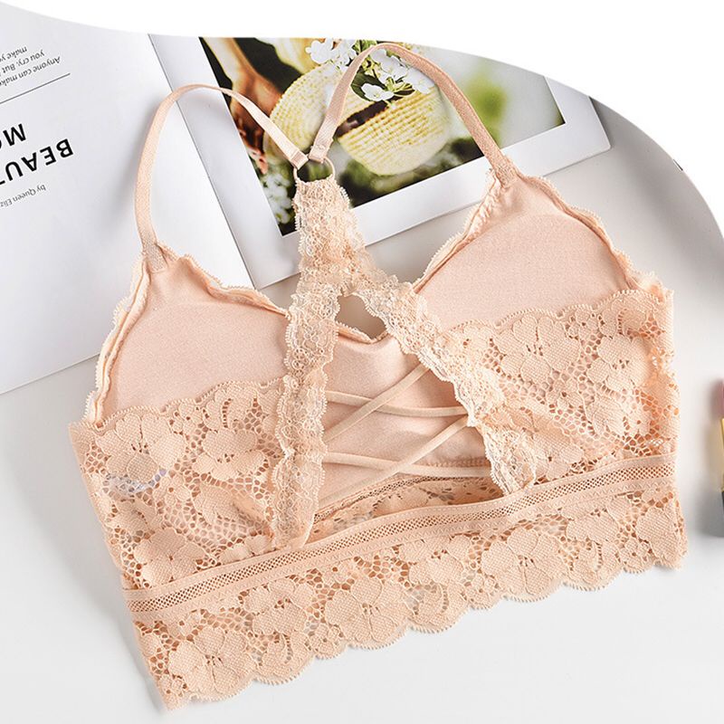 ✅𝐅𝐎𝐈𝐒𝐒® Bra Renda Wanita Seksi Pakaian Dalam Bra Bralette Berongga Tanpa Jahitan 1222