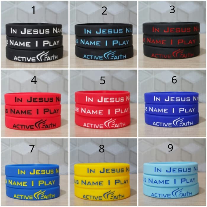 NEW TERLARIS Gelang Active Faith IJNIP (In Jesus Name I Play) 877