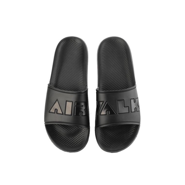 SANDAL SLIDE AIRWALK PRIA ORIGINAL TERBARU CASUAL SPORT ASLI HITAM