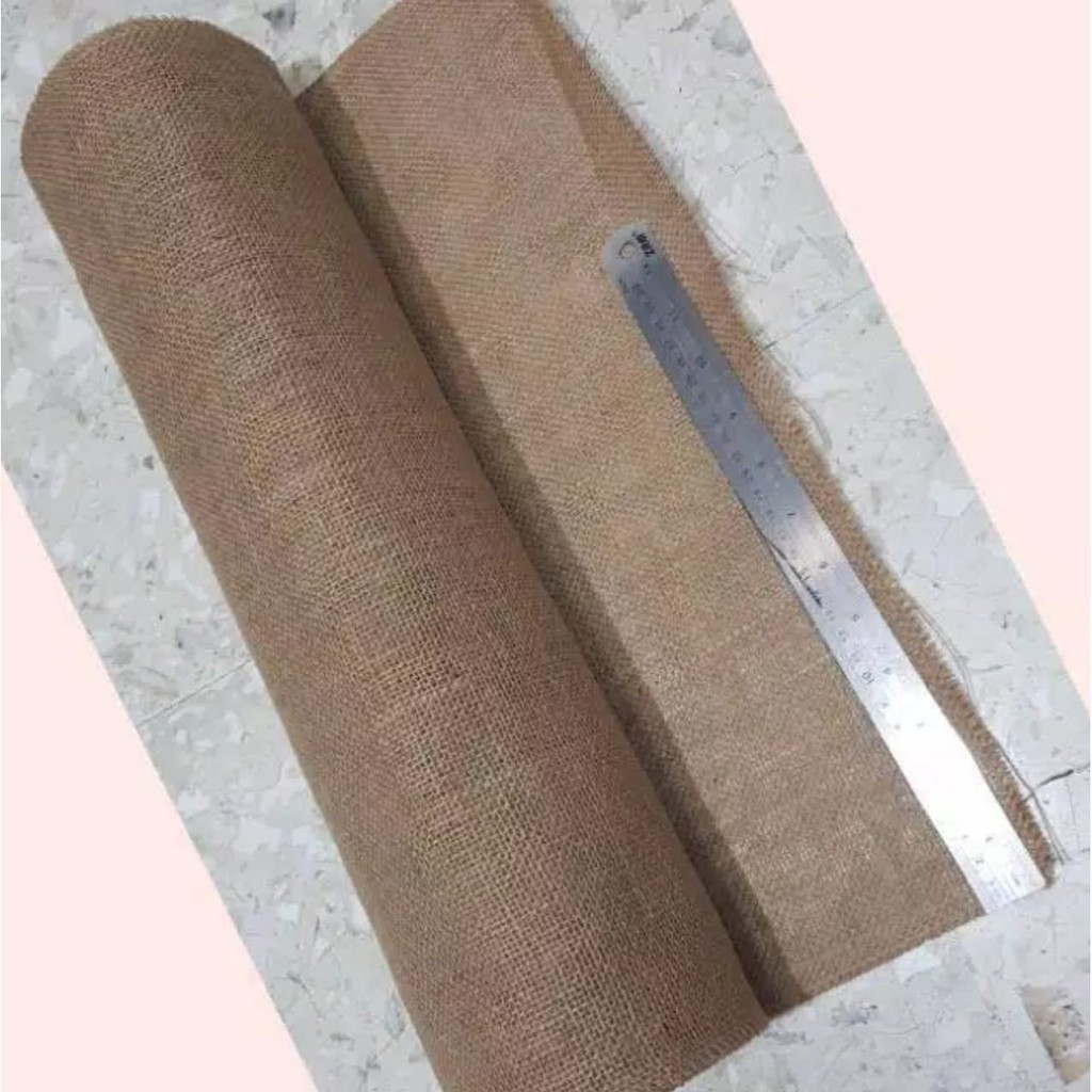 5 YARD - Lebar 48 cm | KARUNG GONI  BURLAP KAIN GONI COKLAT