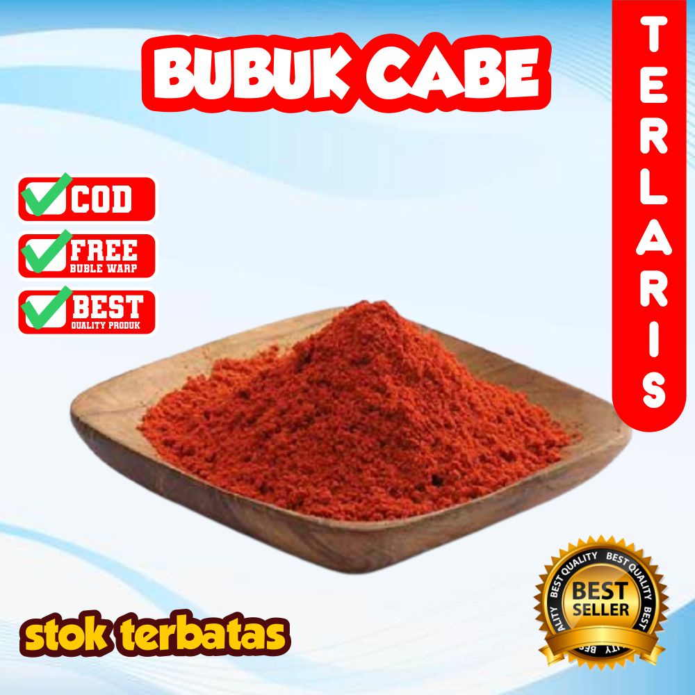 

BUBUK CABE CABAI KERING TERMURAH BUBUK CABE LEVEL 15 KOREA PEDAS KASAR SUPER PEDAS