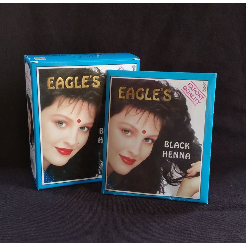 EAGLE'S BLACK HENNA HAIR DYE (semir rambut warna hitam dan coklat PIRANG) impor india kualitas di jamin HARGA SATUAN