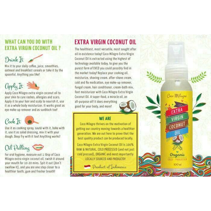 

Jual Coco Milagro Evco Extra Virgin Coconut Oil Minyak Kelapa Organik 100Ml Murah