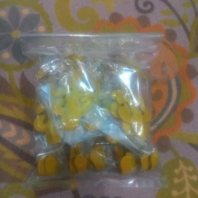 Paket hook trisula  kuning 100 pasang