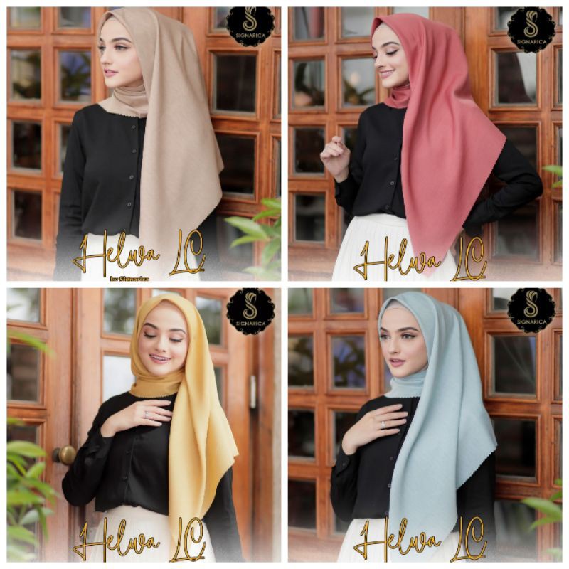 JILBAB SEGI EMPAT HELWA LASER CUT LC SIGNARICA KATUN HIJAB  IMPORT SEGIEMPAT