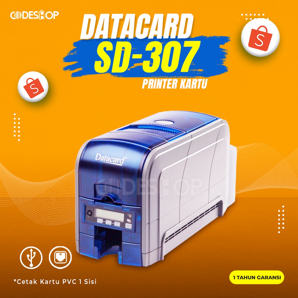 Jual Datacard SD 307 Printer Cetak Kartu PVC RFID Satu Sisi 300 dpi USB ...