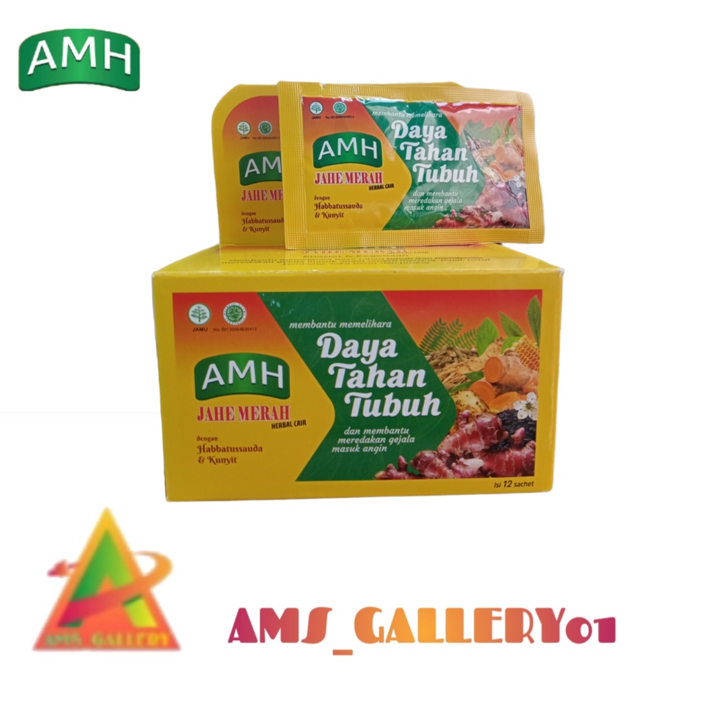 Jahe Merah AMH Herbal Cair [Kemasan BOX] TERBARU Harga Grosir I ORIGINAL