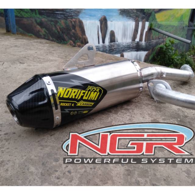 Knalpot motor NORIFUMI ROCKET 4 PNP KLX, CRF, TIGER, TRAIL (SATRIA, TIGER, SCORPIO)