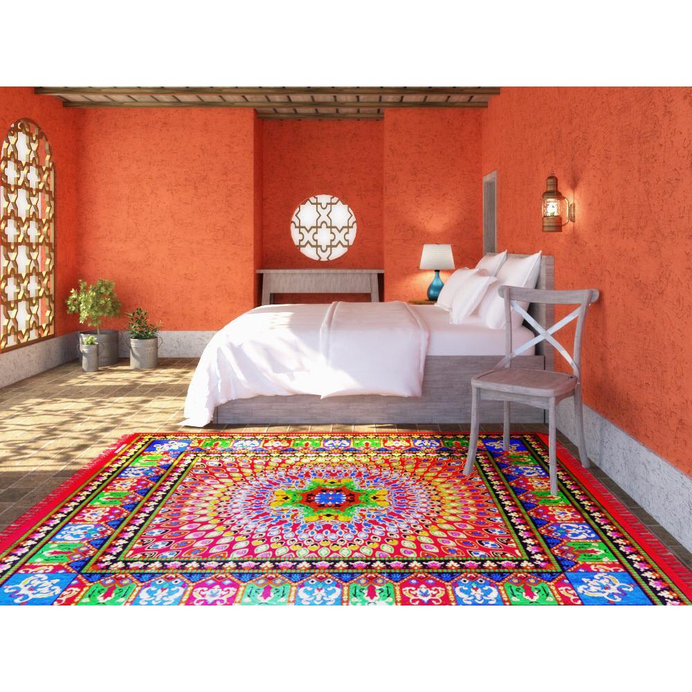 Karpet Turki Ostrich Shiva JUMBO 205x240cm Sisa Ekspor Dubai Permadani Turkey Kualitas Carpet Export-Jumbo Merah